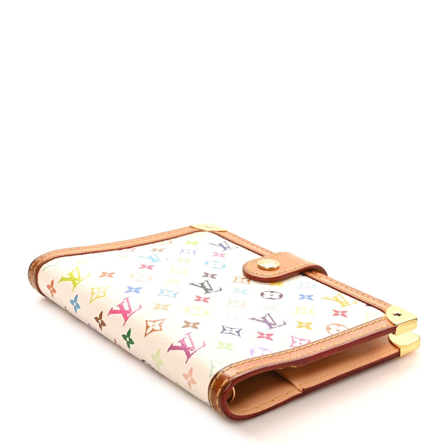 Monogram Multicolor Small Ring Agenda Cover White