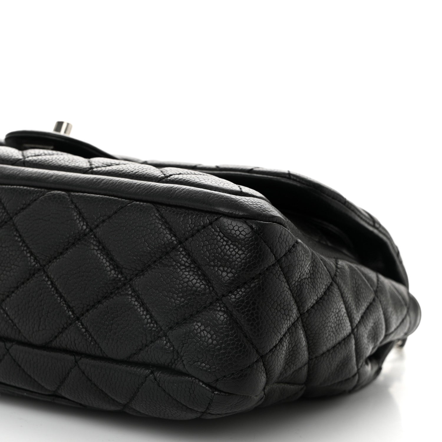 Caviar Quilted Large Now and Forever Flap Black