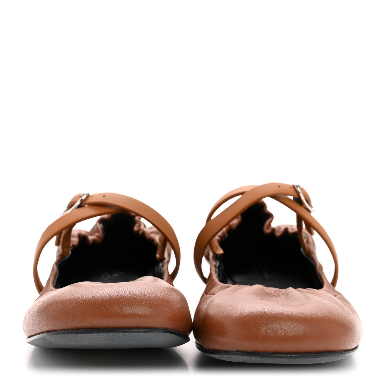 Nappa Calfskin Jolly Ballerina Flats 38 Gold Naturel