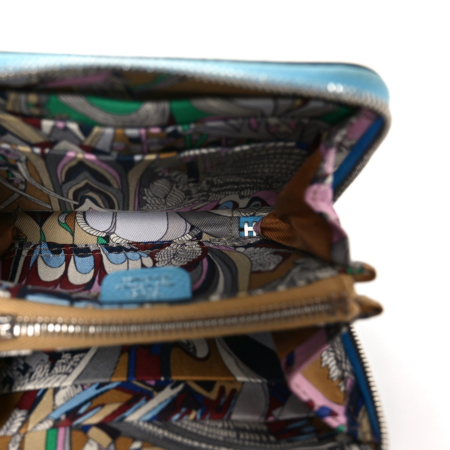 Epsom Silk'In Compact Wallet Celeste