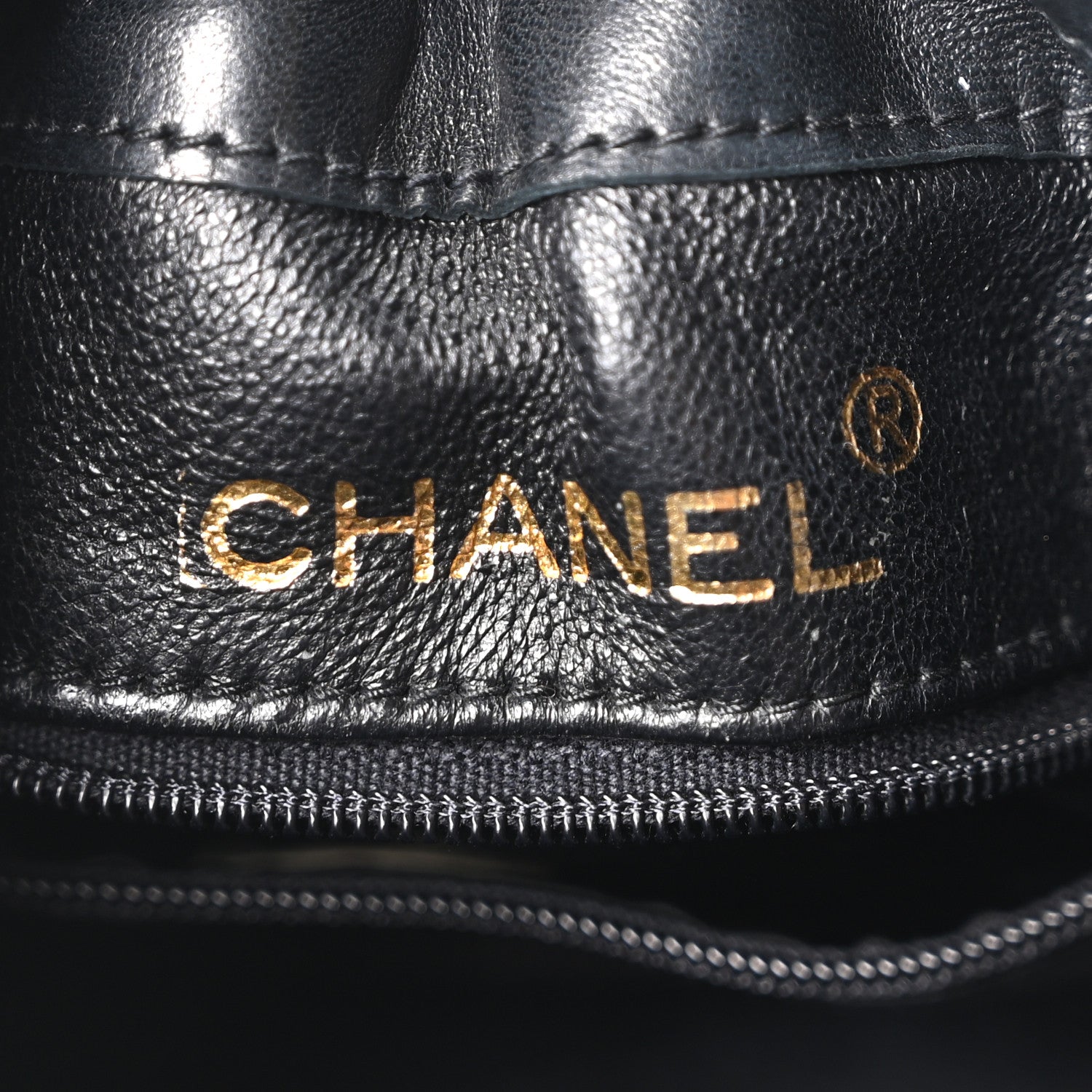 Lambskin Quilted Mini Drawstring Bucket Bag Black