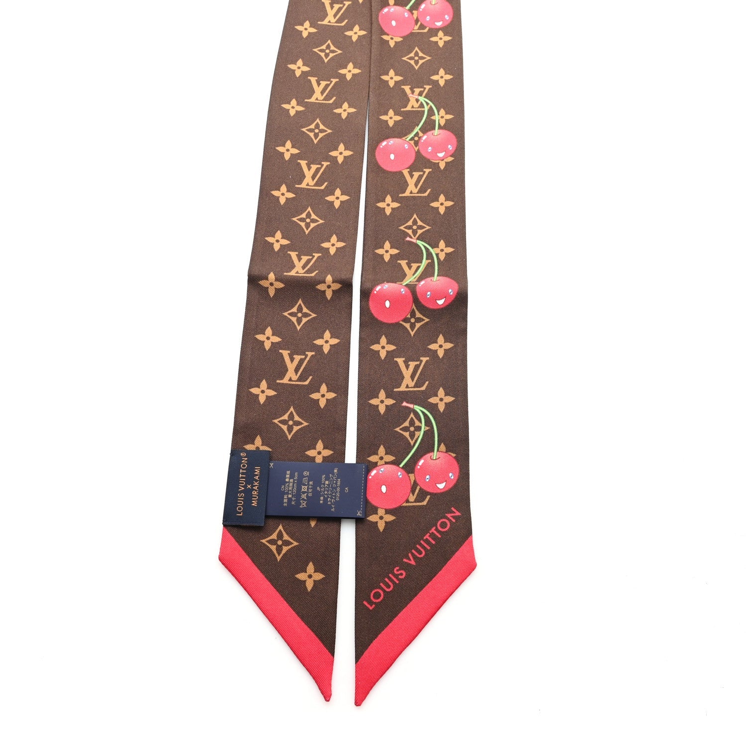 LV X TM Silk Monogram Cerises Bandeau Brown