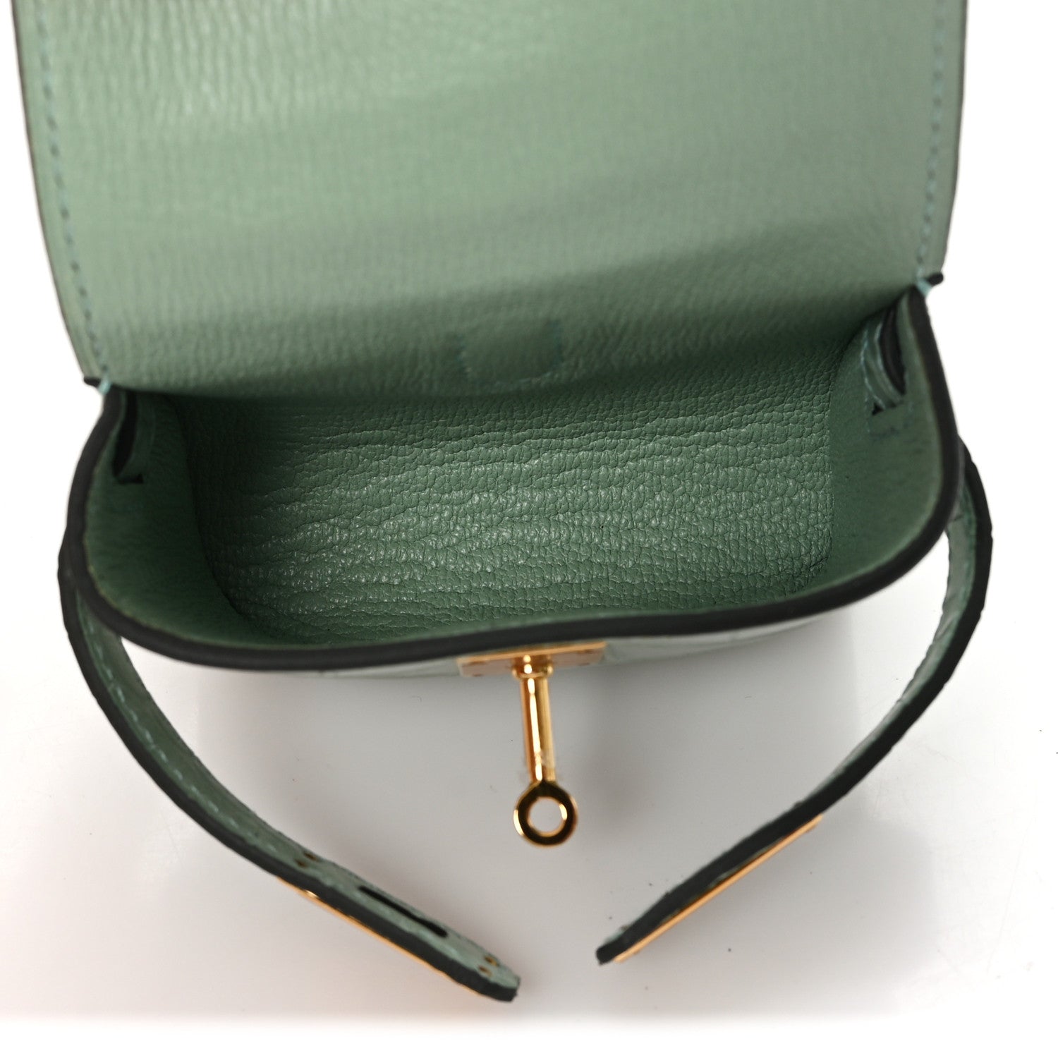 Matte Alligator Festival Kelly Bag Charm Vert D'eau