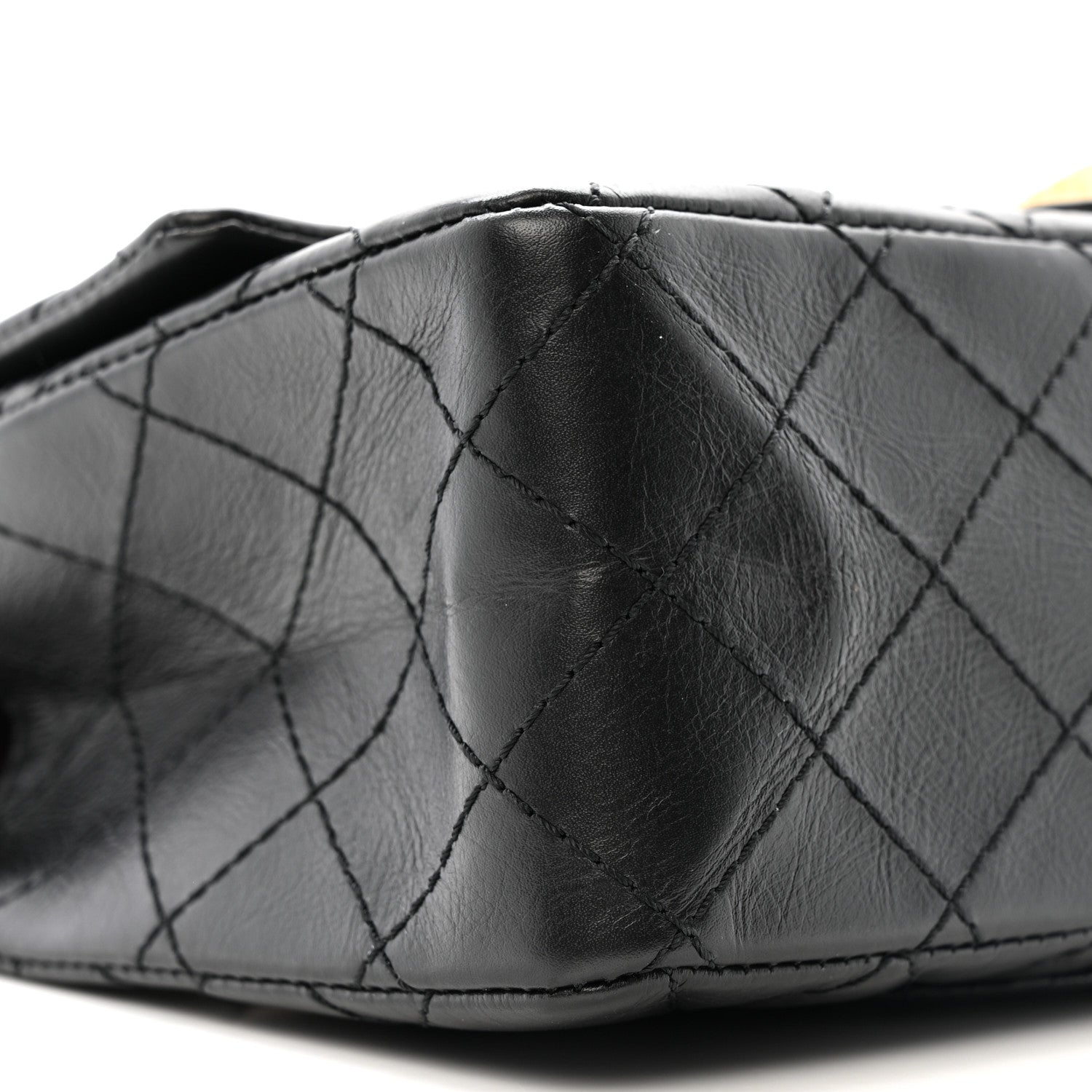 Aged Calfskin Quilted 2.55 Reissue 225 Flap Black