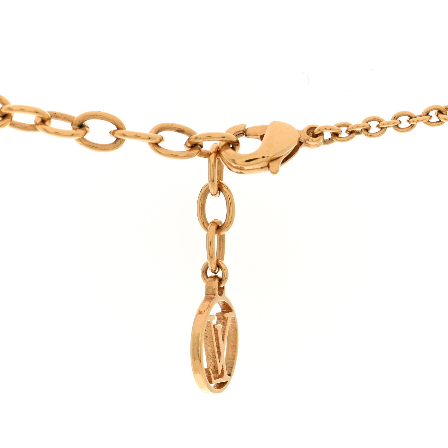 Metal L to V Necklace Gold Silver