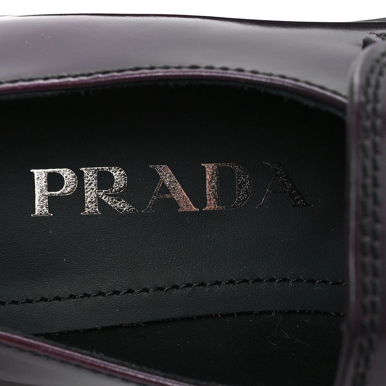 Spazzolato Metal Triangle Logo 50mm Loafers 35 Cordovan