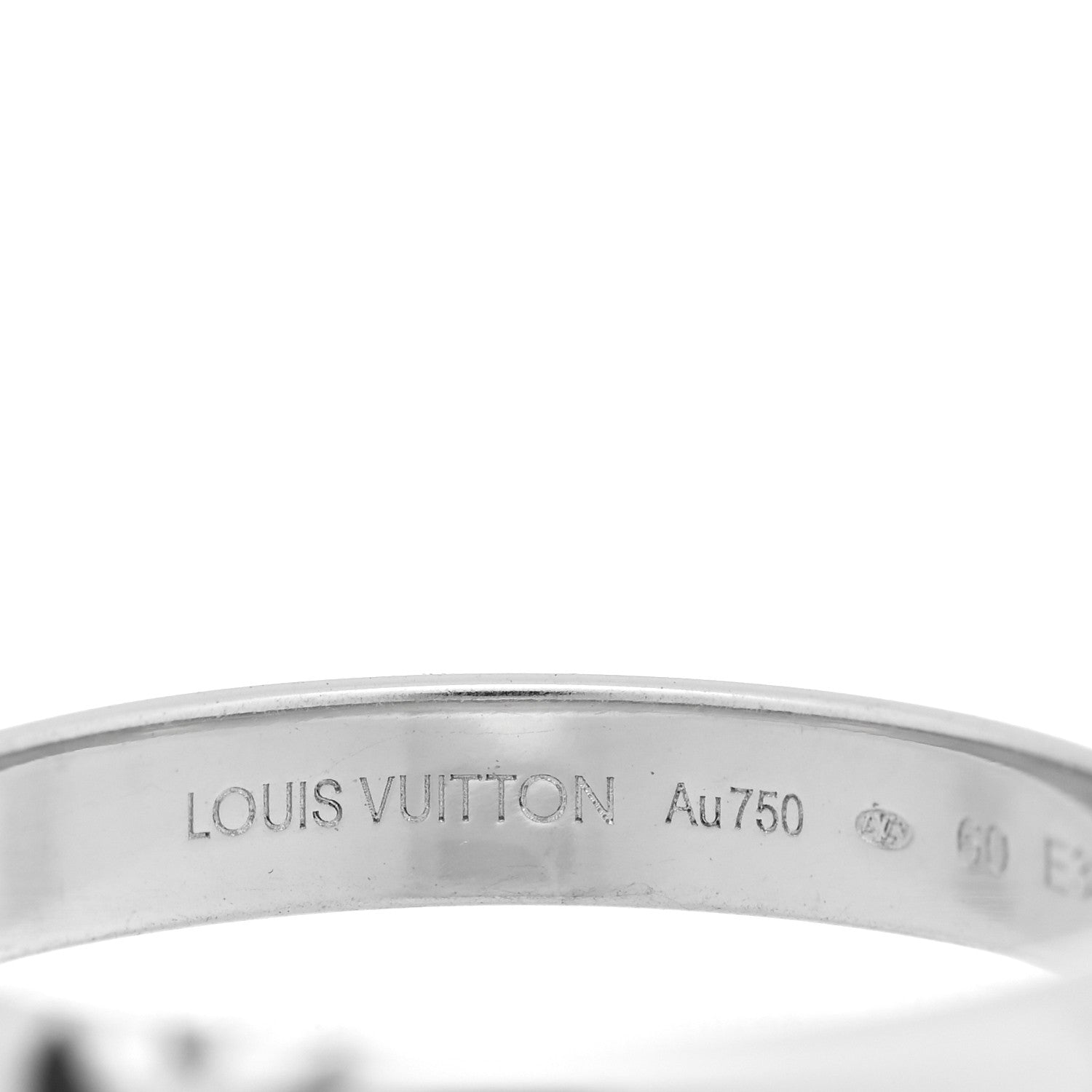 18K White Gold LV Volt Multi Wedding Band Ring 60 9