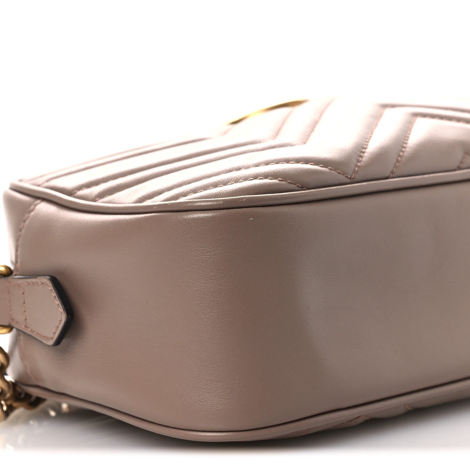 Calfskin Matelasse Small GG Marmont Chain Shoulder Bag Porcelain Rose