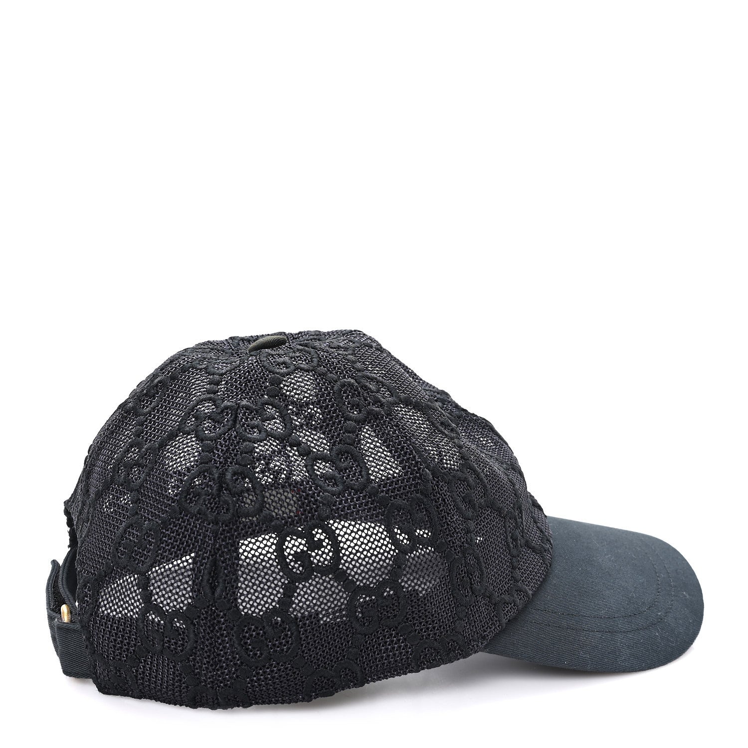 Mesh GG Monogram Shivali Baseball Hat M Black