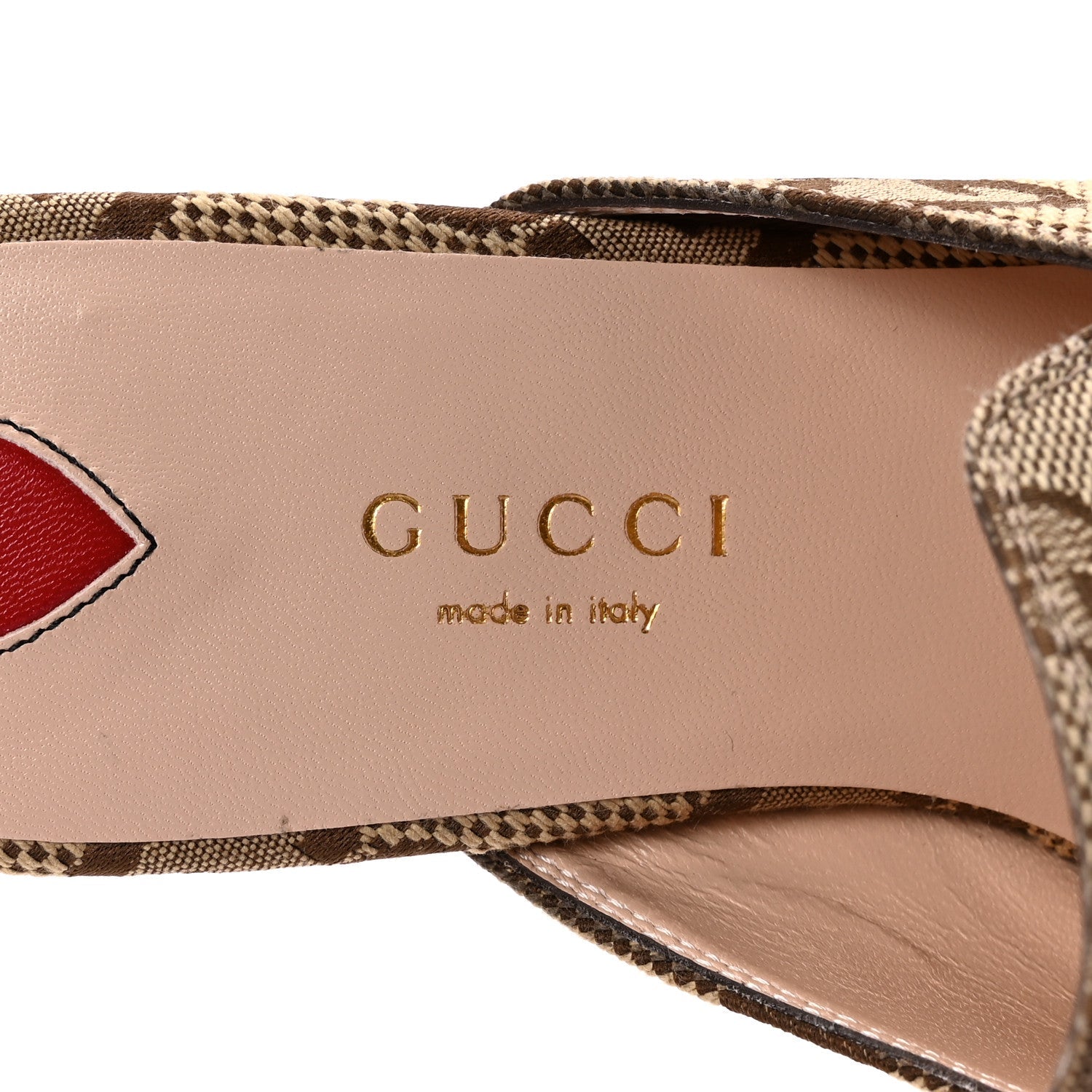 Monogram Jumbo GG Malaga Kid Womens Princetown Slippers 35.5 Camel Ebony New Acero Beige