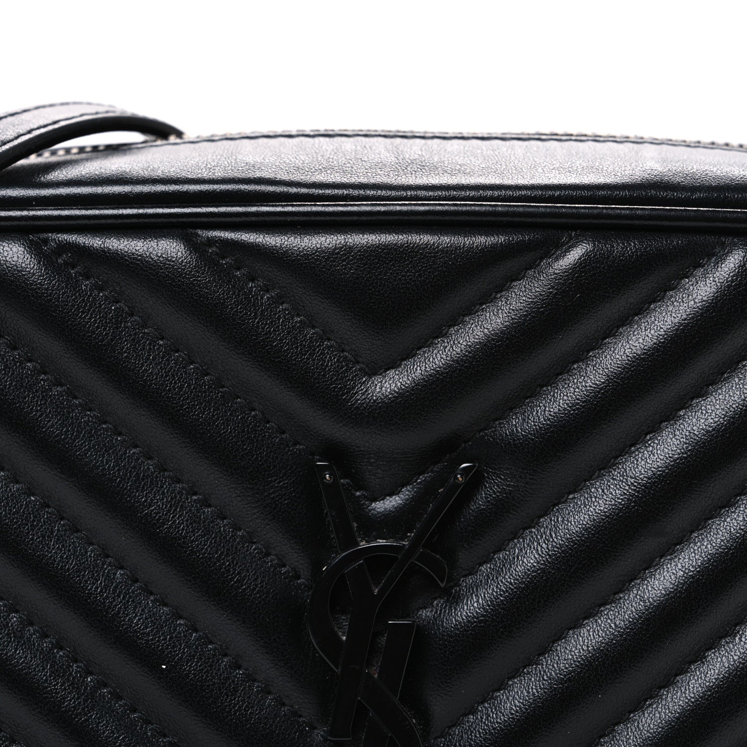 Calfskin Matelasse Monogram Monochrome Lou Camera Bag Black