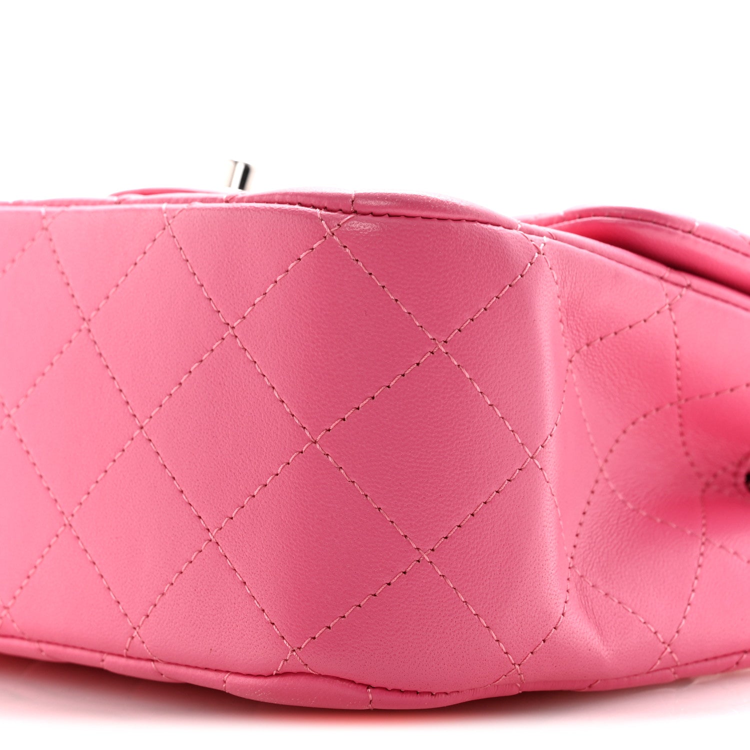 Lambskin Quilted Mini Square Flap Pink