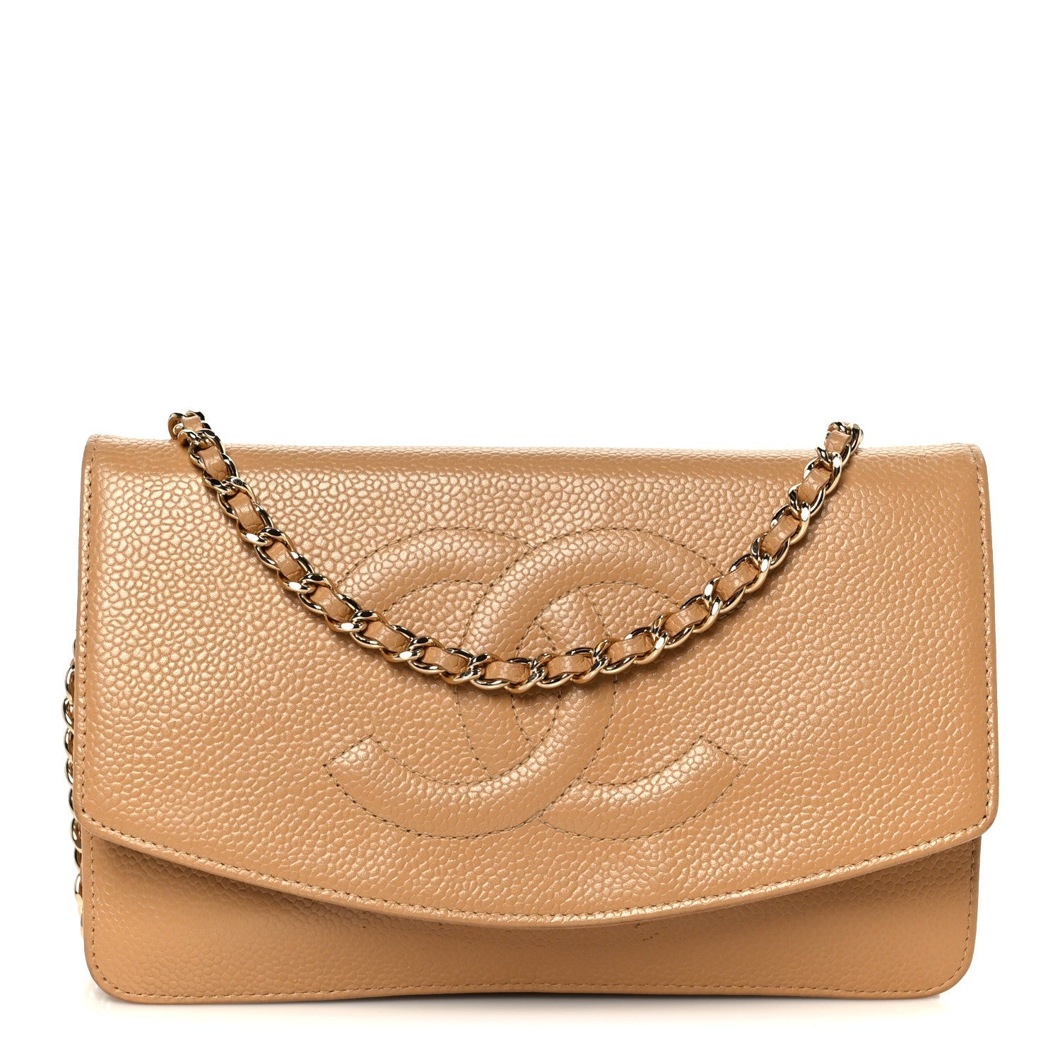 Caviar Timeless CC Wallet on Chain WOC Beige