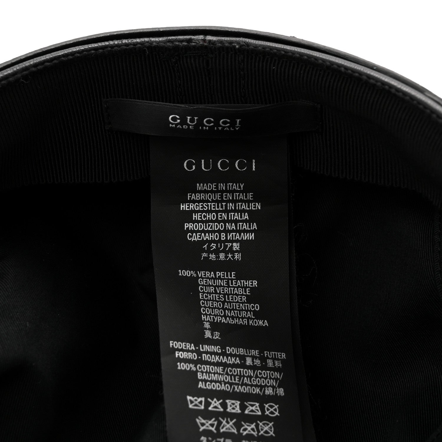 Calfskin Newsboy Hat S Black