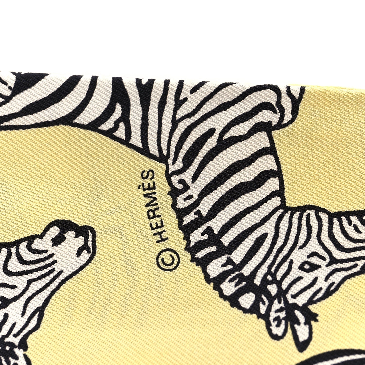 Silk Les Zebres Twilly Jaune Soufre Black