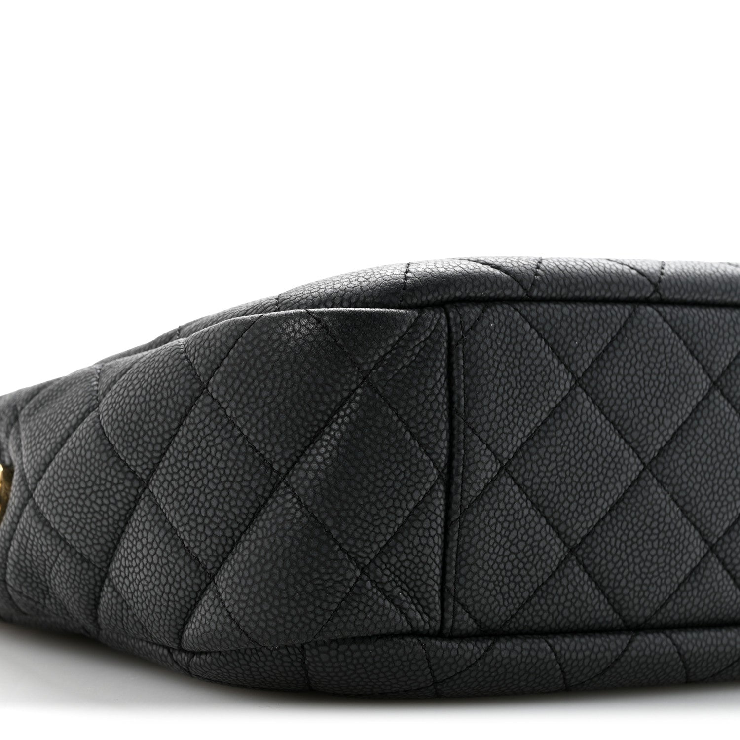 Caviar Quilted Large Coco Tassel Camera Case Black