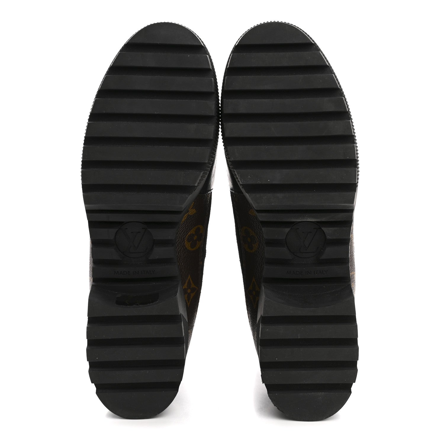 Suede Calfskin Monogram Laureate Platform Desert Boots 41 Black