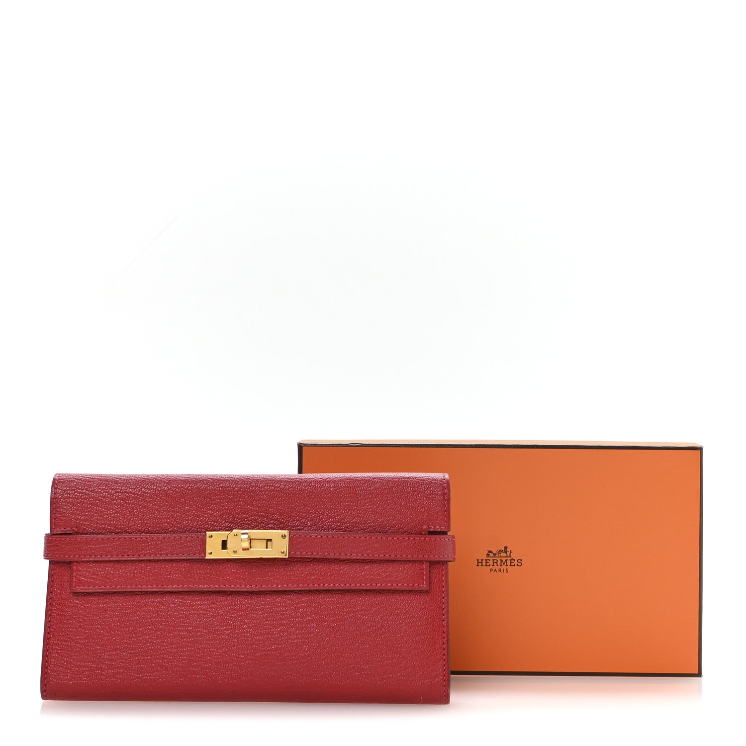 Chevre Mysore Kelly Longue Wallet Rouge Casaque