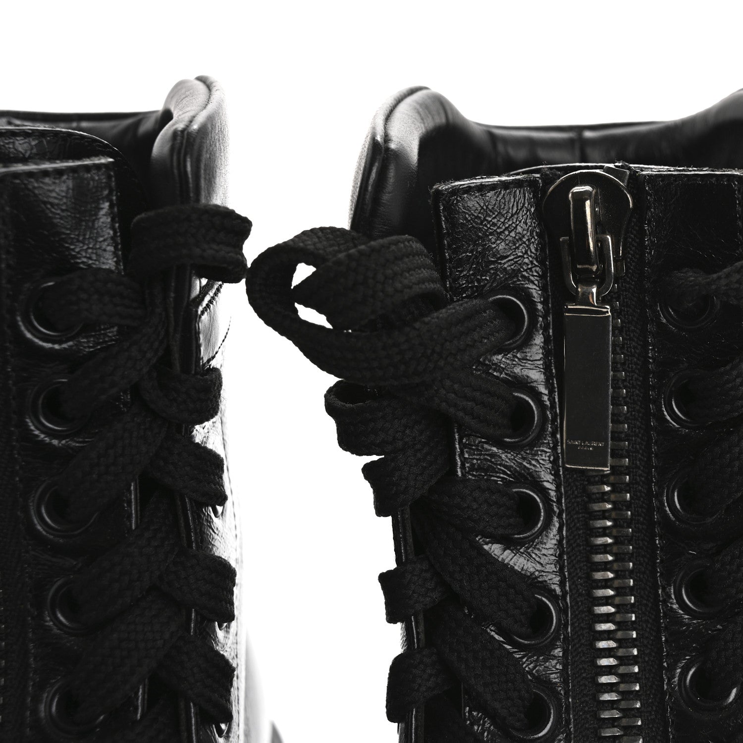 Calfskin William Double-Laced Boot 35 Black