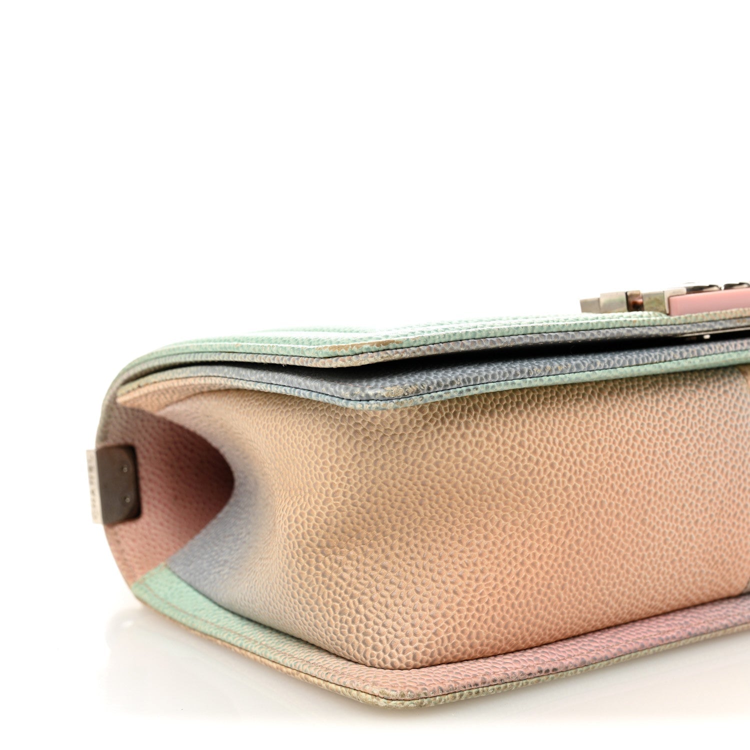 Caviar Quilted Medium Cuba Rainbow Boy Flap Pink Multicolor