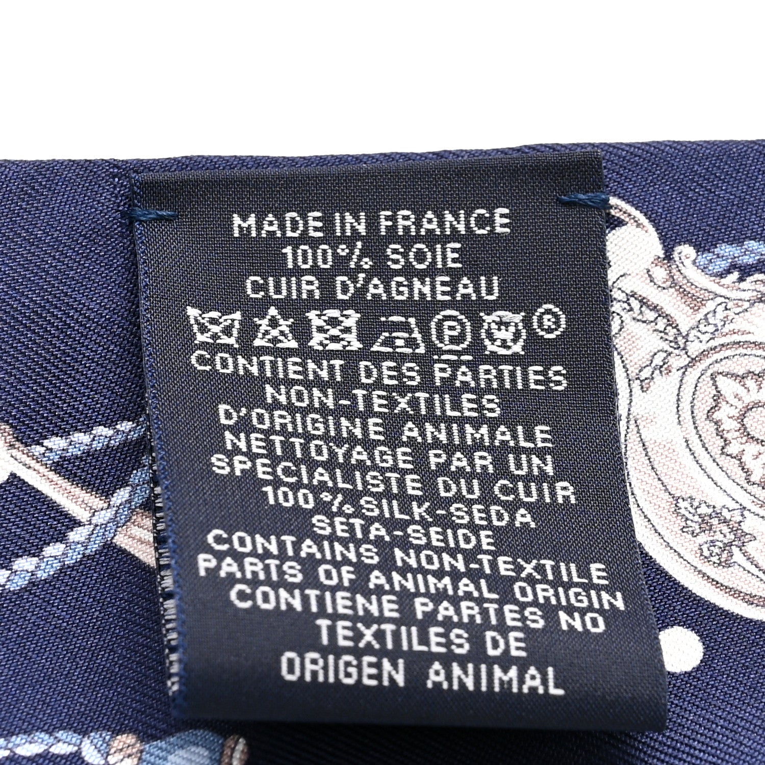 Silk Metallic Agneau Les Cles A Pois Fringed Twilly Bleu Marine Gris Argent Multicolor