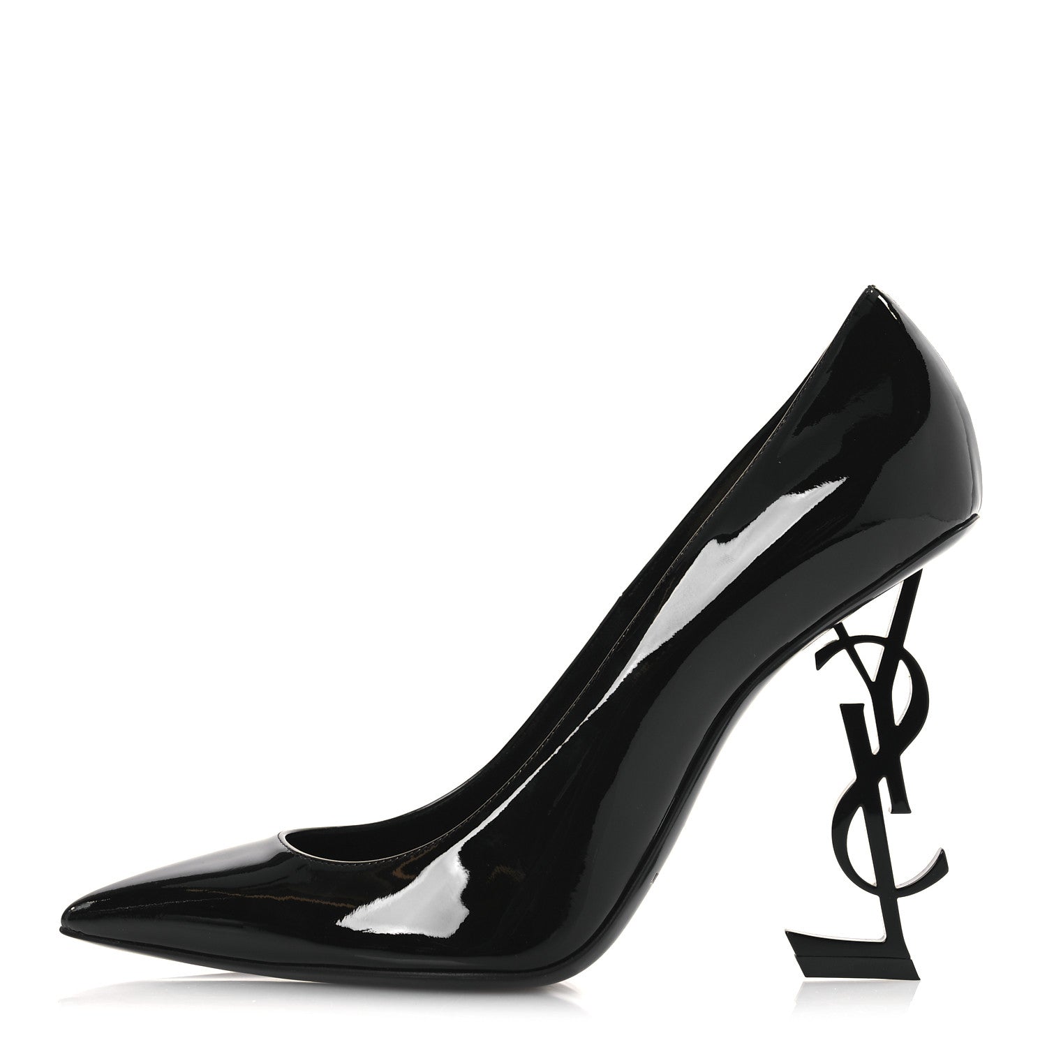 Patent Calfskin Opyum 110 Pumps 40 Black