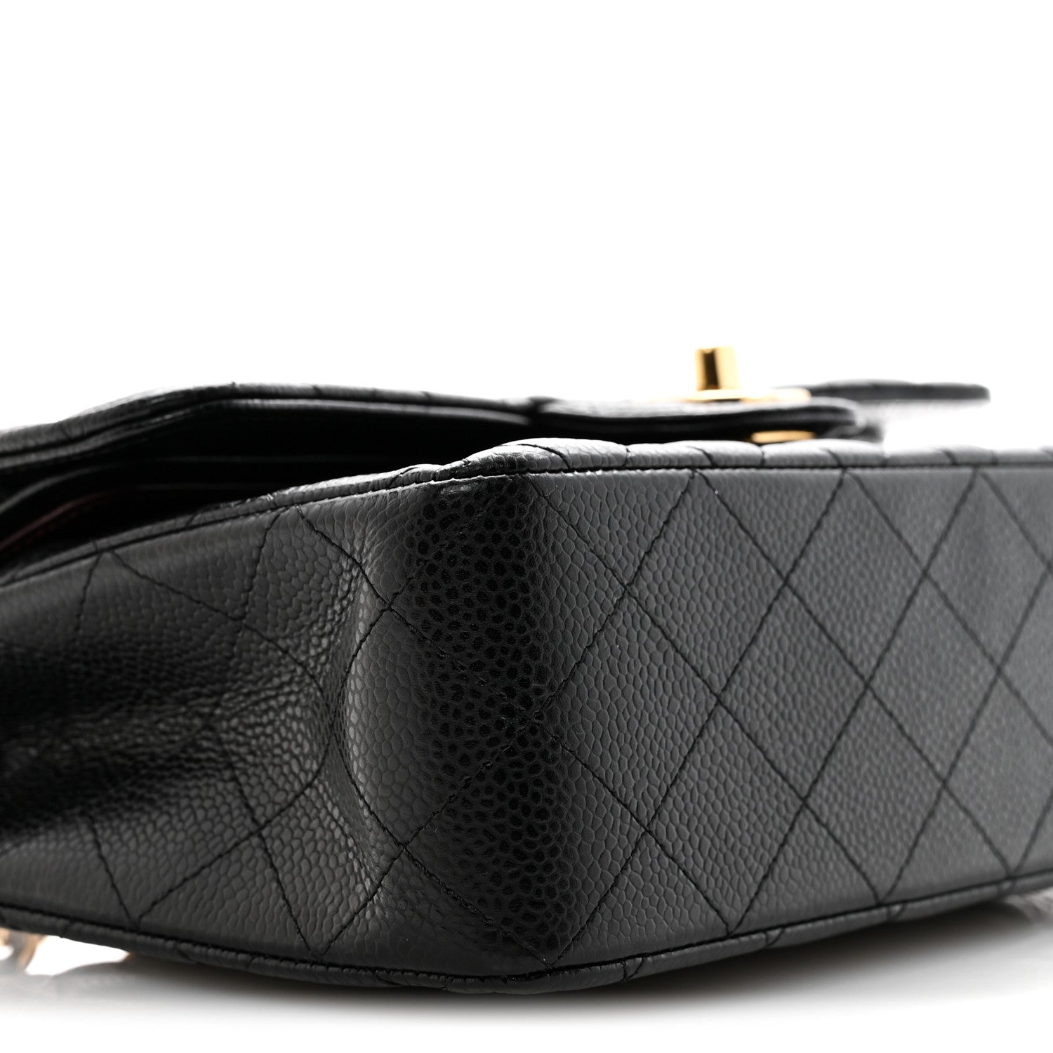 Caviar Quilted Small Double Flap Black