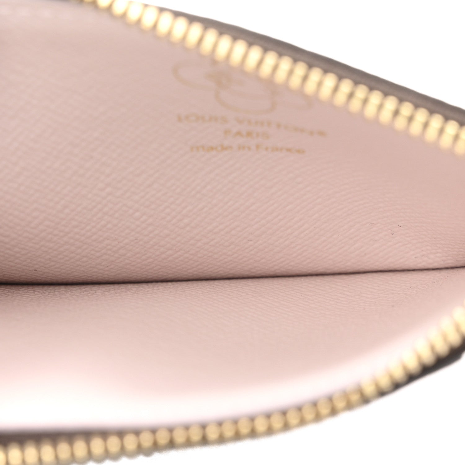 Monogram Vivenne Winter Holiday Zipped Romy Card Holder Snowy Pearl