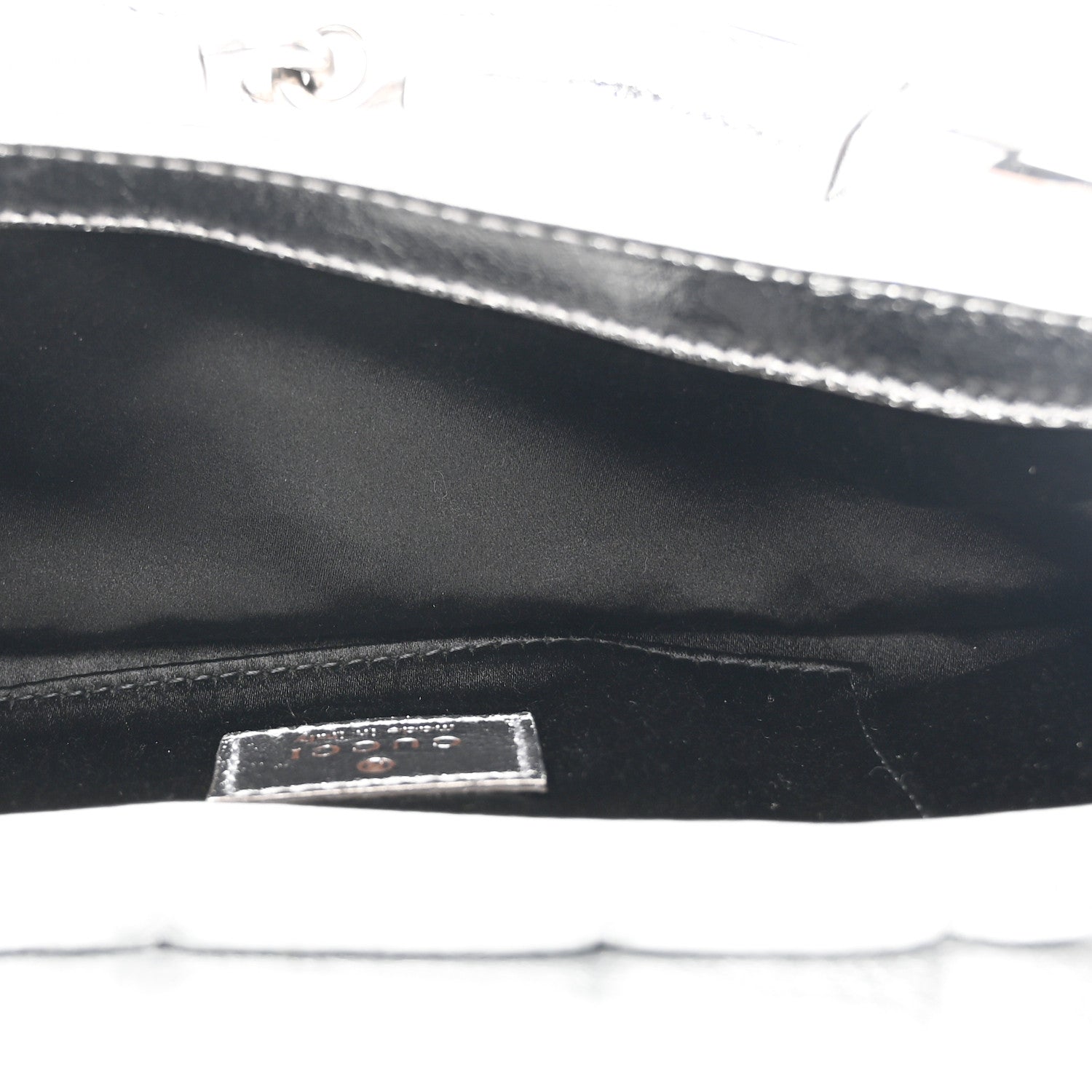 Metallic Nappa Vertical Matelasse Small Maxi Horsebit Chain Shoulder Bag Silver