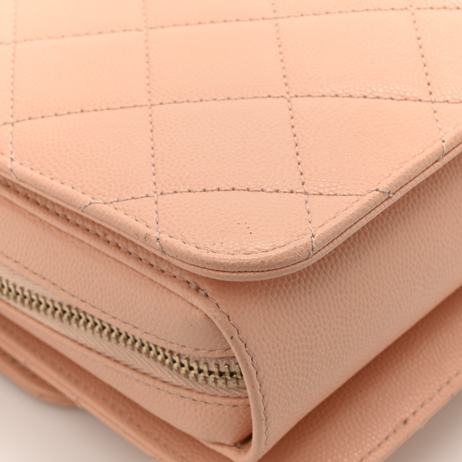 Caviar Quilted Large Like A Wallet Flap Coral
