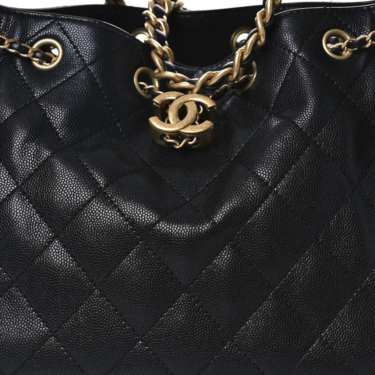Caviar Quilted Small Chanel 25 Handbag Black