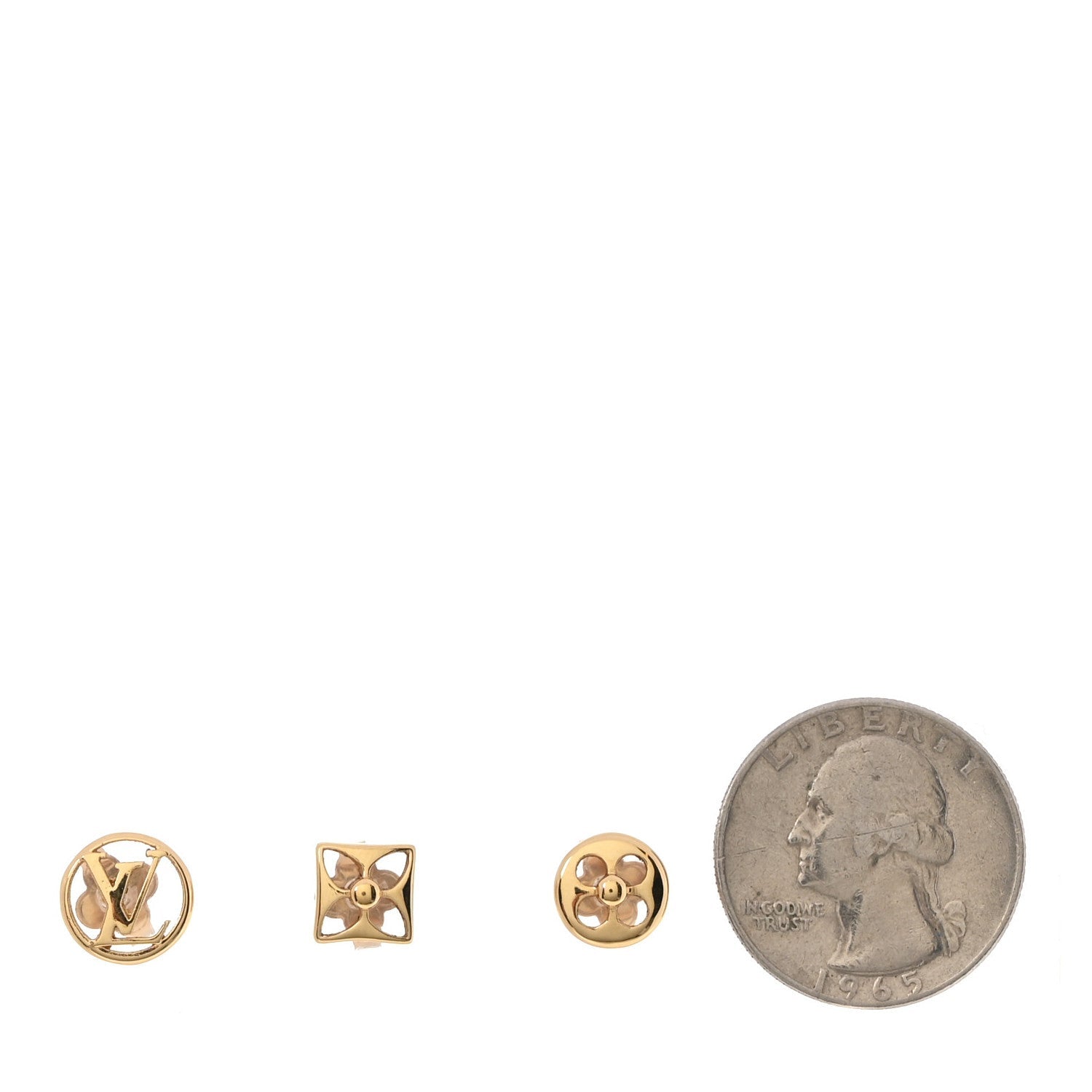 Metal Crazy In Lock Earrings Set Gold
