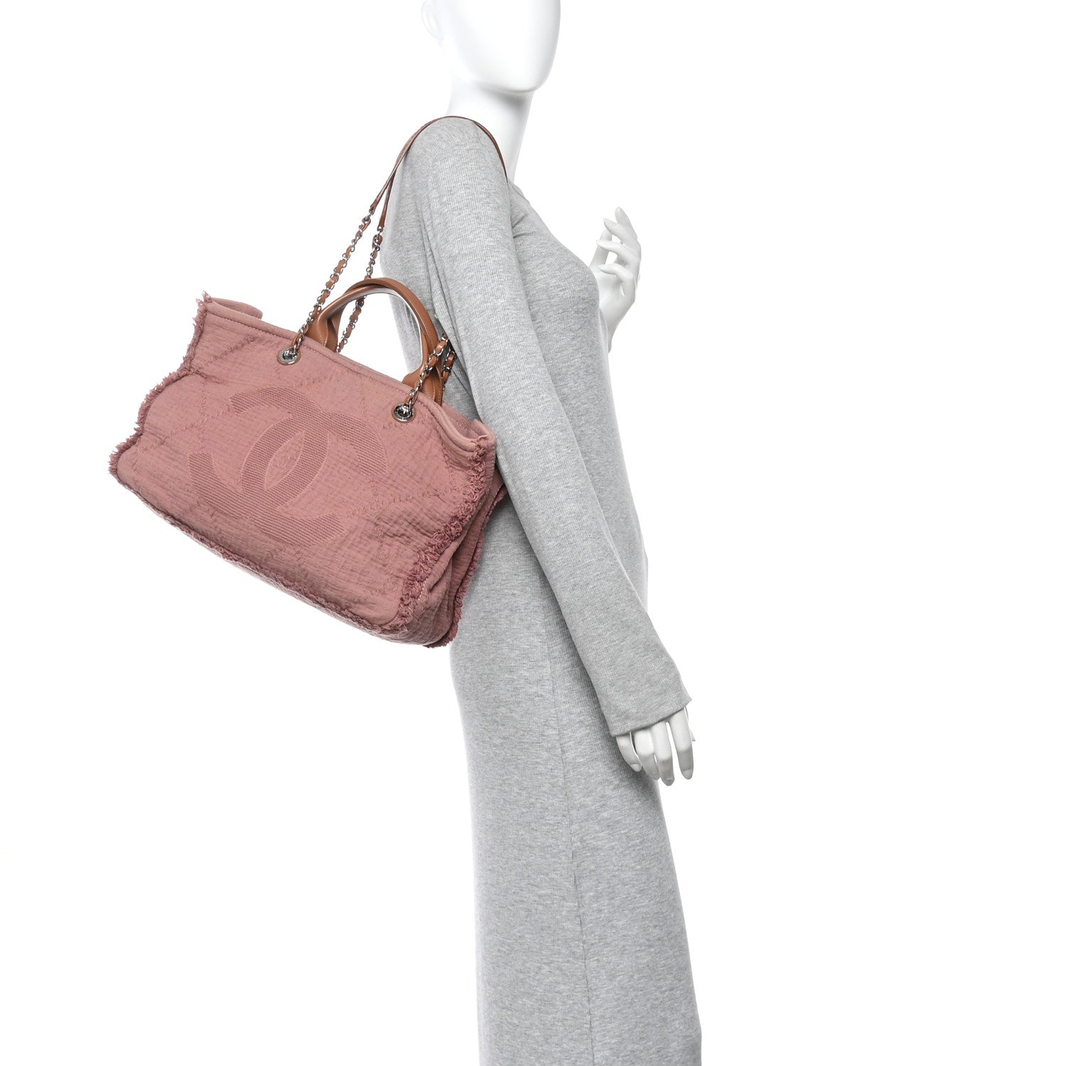 Canvas Large Double Face Tote Pink