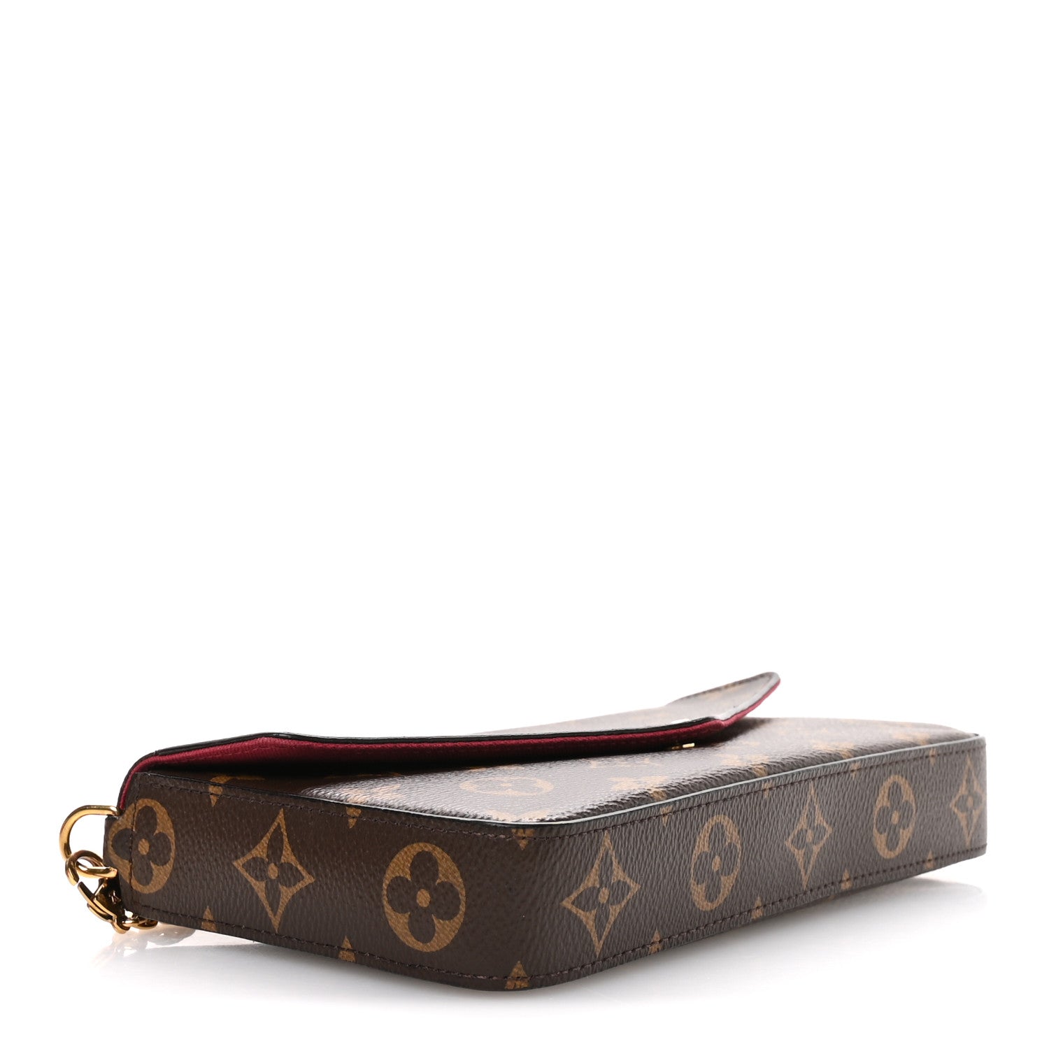 Monogram Pochette Felicie Chain Wallet Fuchsia