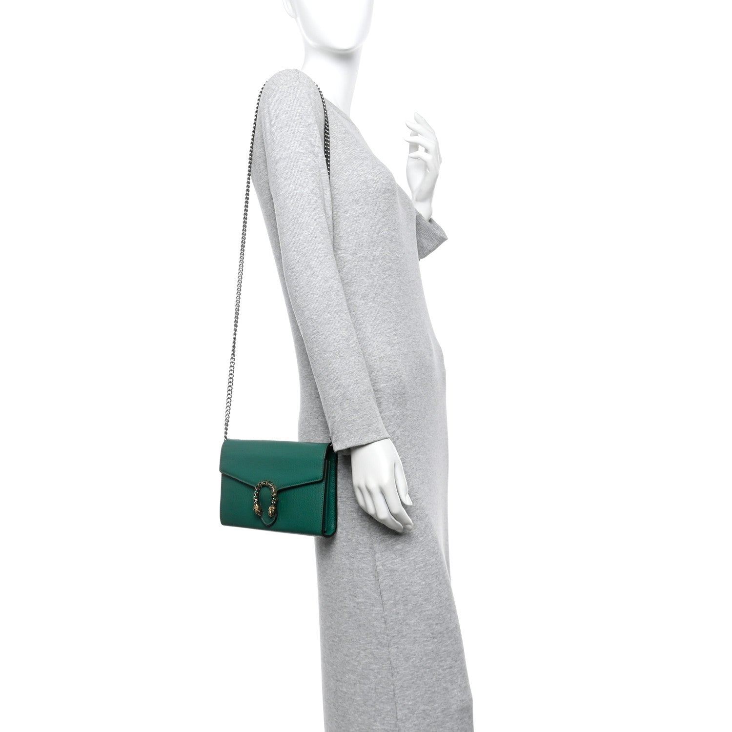 Calfskin Mini Dionysus Chain Wallet Emerald