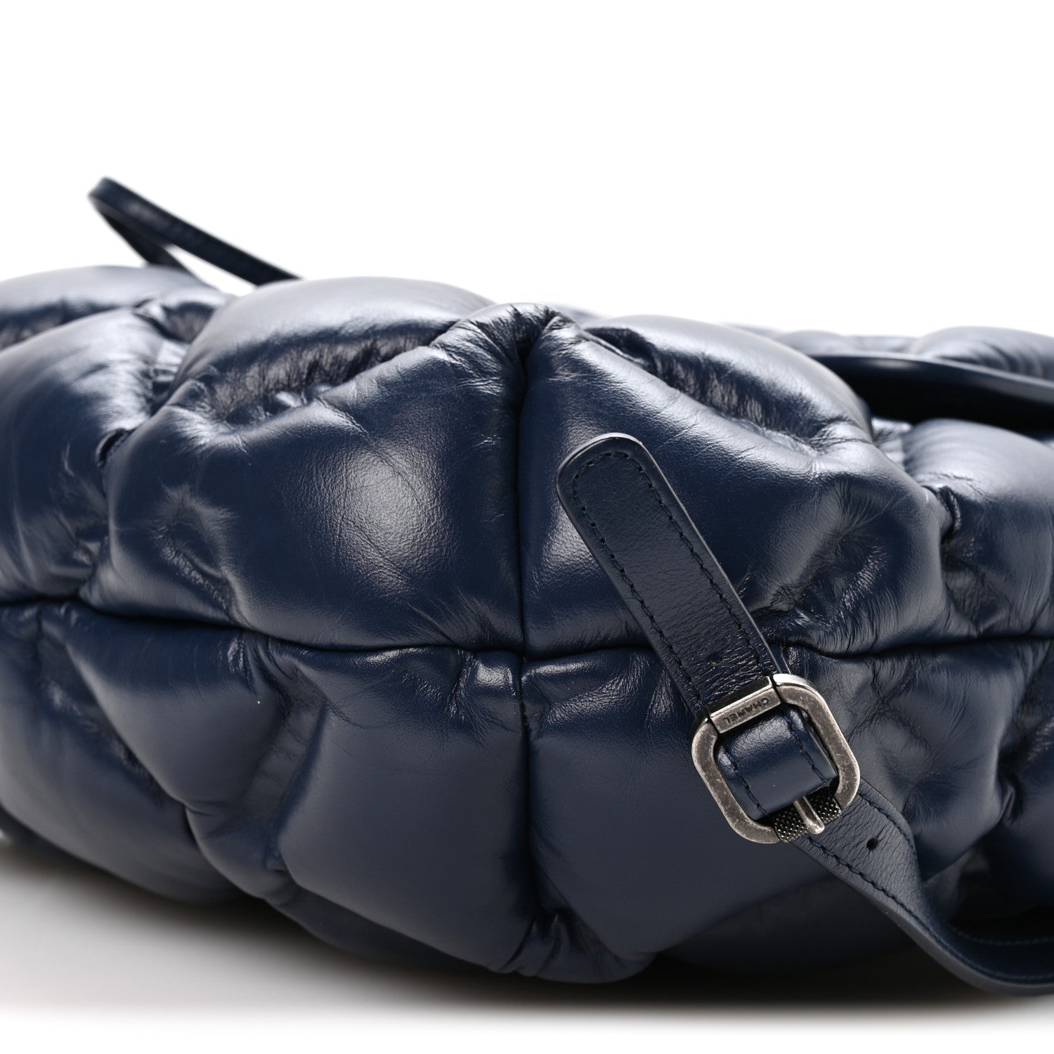 Calfskin Quilted Chesterfield Backpack Blue