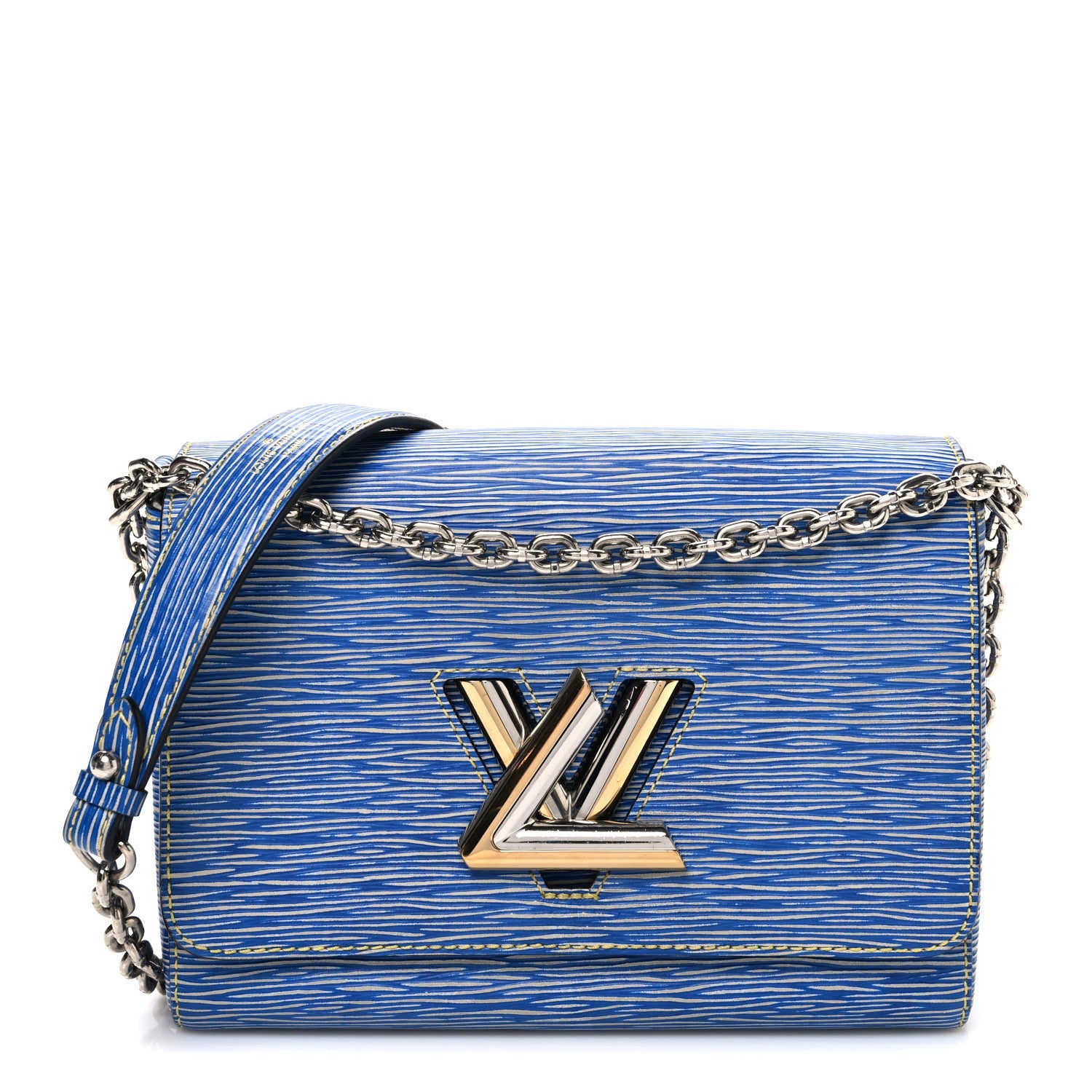 Epi Twist Shoulder Bag MM Denim Light