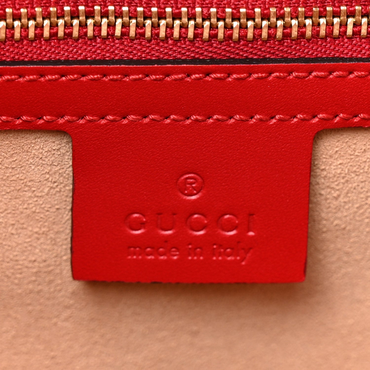 Guccissima Signature Medium Padlock Top Handle Bag Hibiscus Red