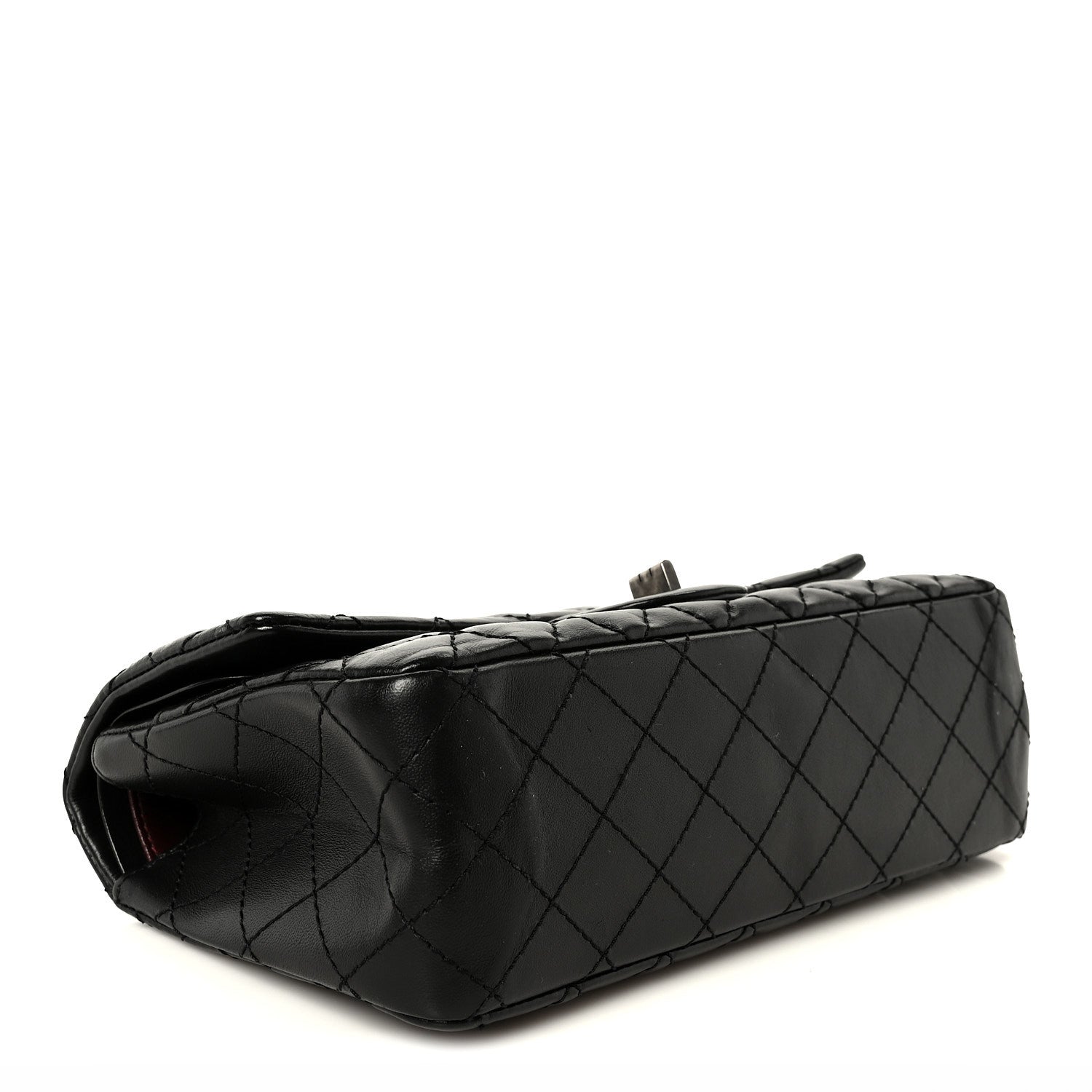 Aged Calfskin Quilted 2.55 Reissue 225 Flap Black
