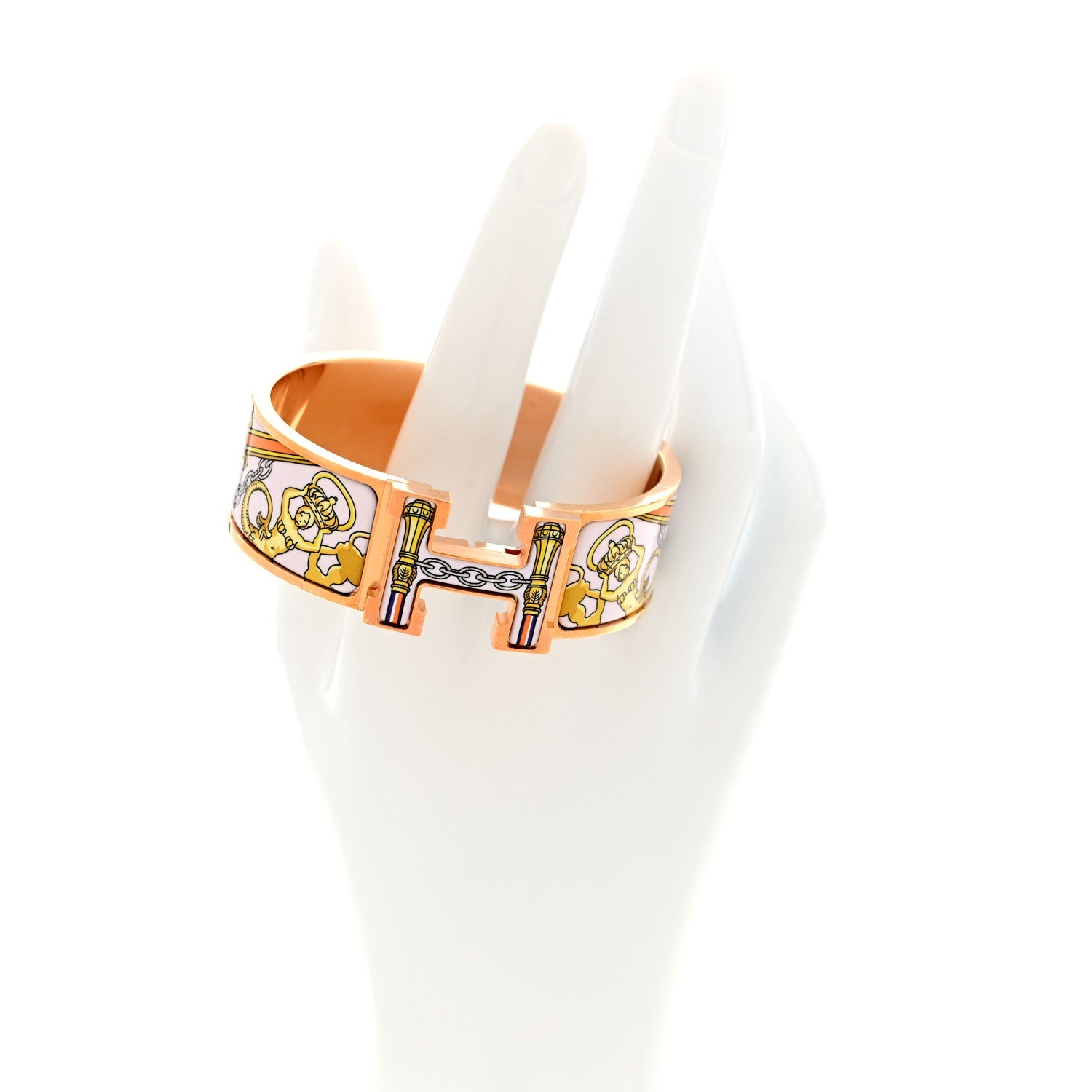 Enamel Printed Wide Musee Clic Clac H Bracelet PM Dragee
