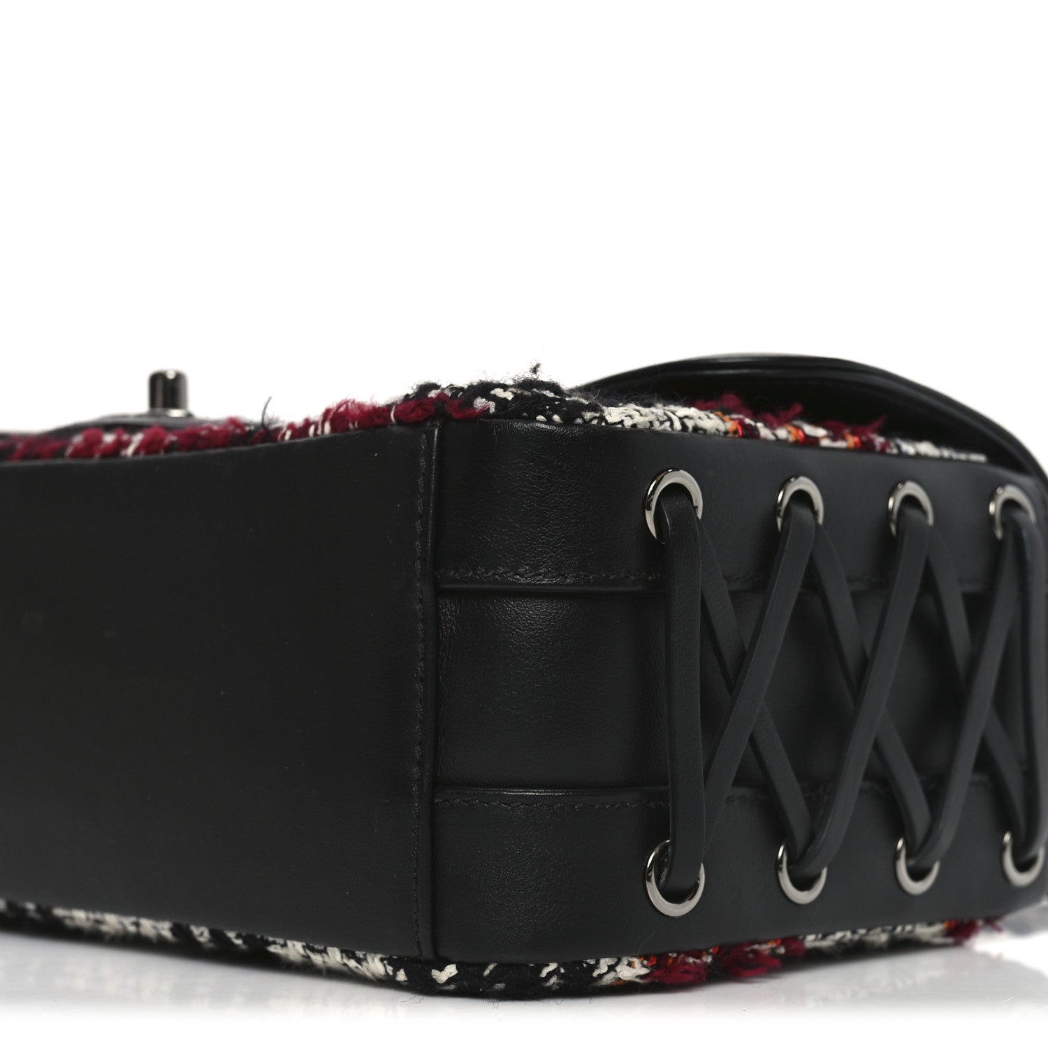 Tweed Quilted Calfskin Coco Corset Flap Multicolor