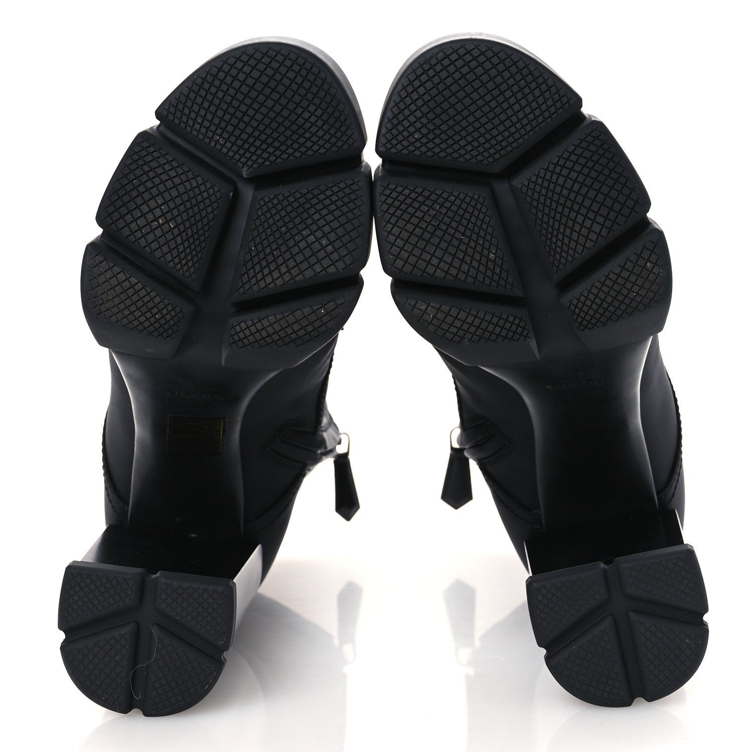 Spazzolato Re-Nylon Metal Triangle Logo 110mm Ankle Boots 36.5 Black