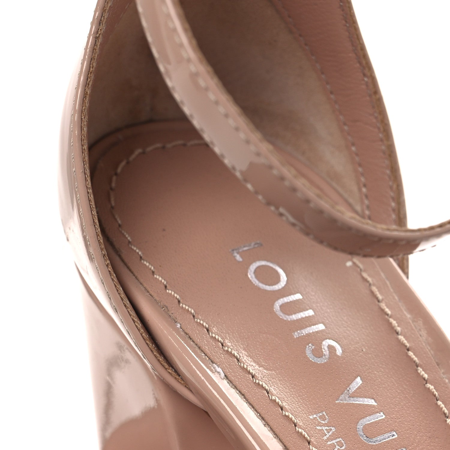 Patent Fame Platform Sandals 36.5 Beige