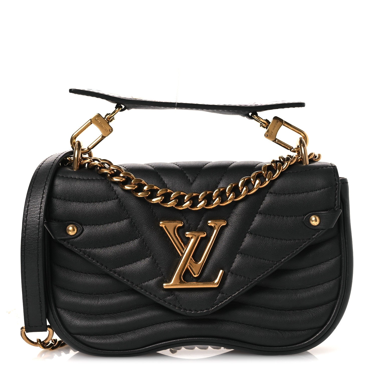 Calfskin New Wave Chain PM Black