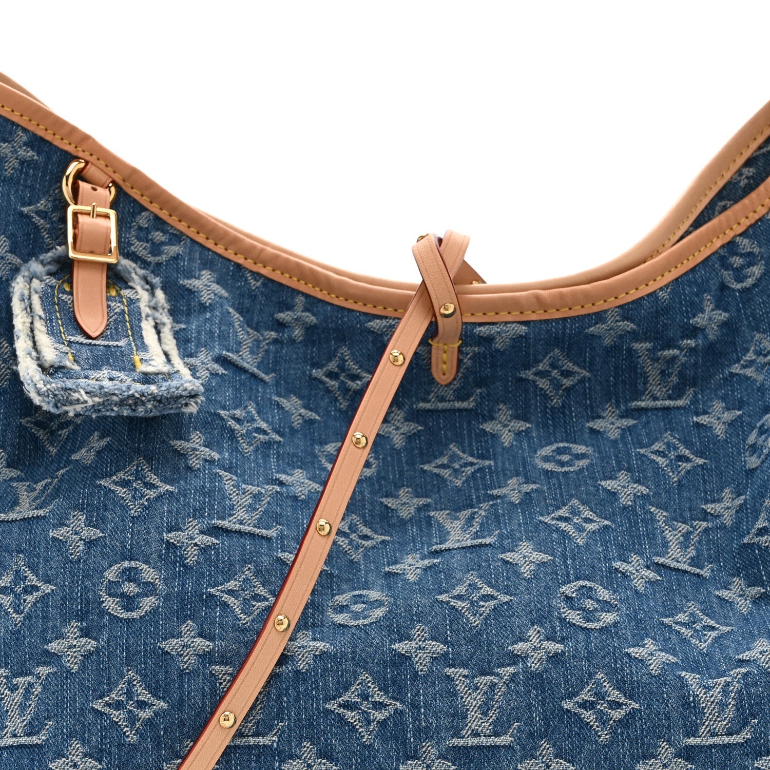 Monogram Denim CarryAll MM Blue