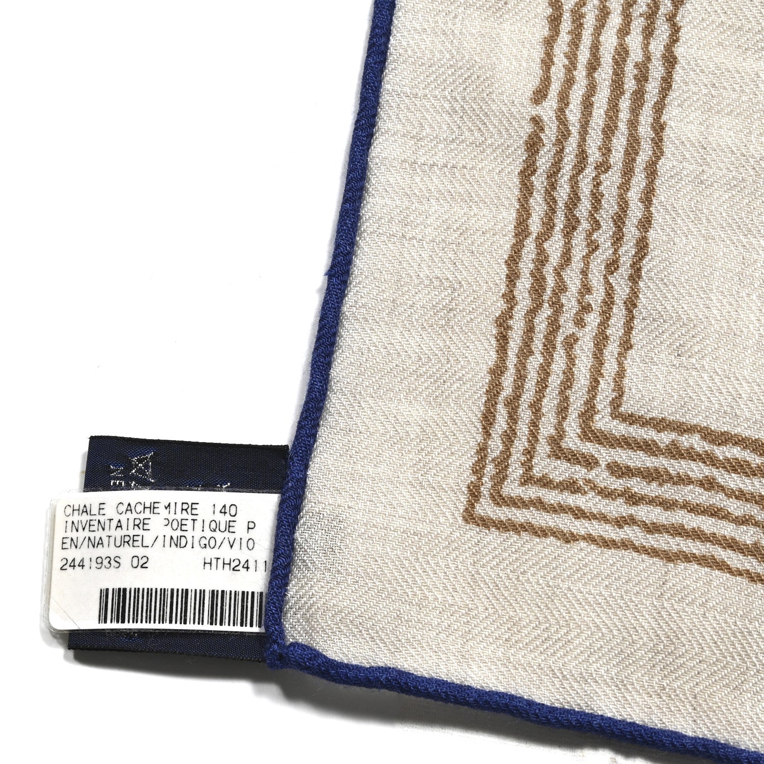 Cashmere Silk Inventaire Poetique Pour Un Conte Shawl 140 Naturel Indigo Violet