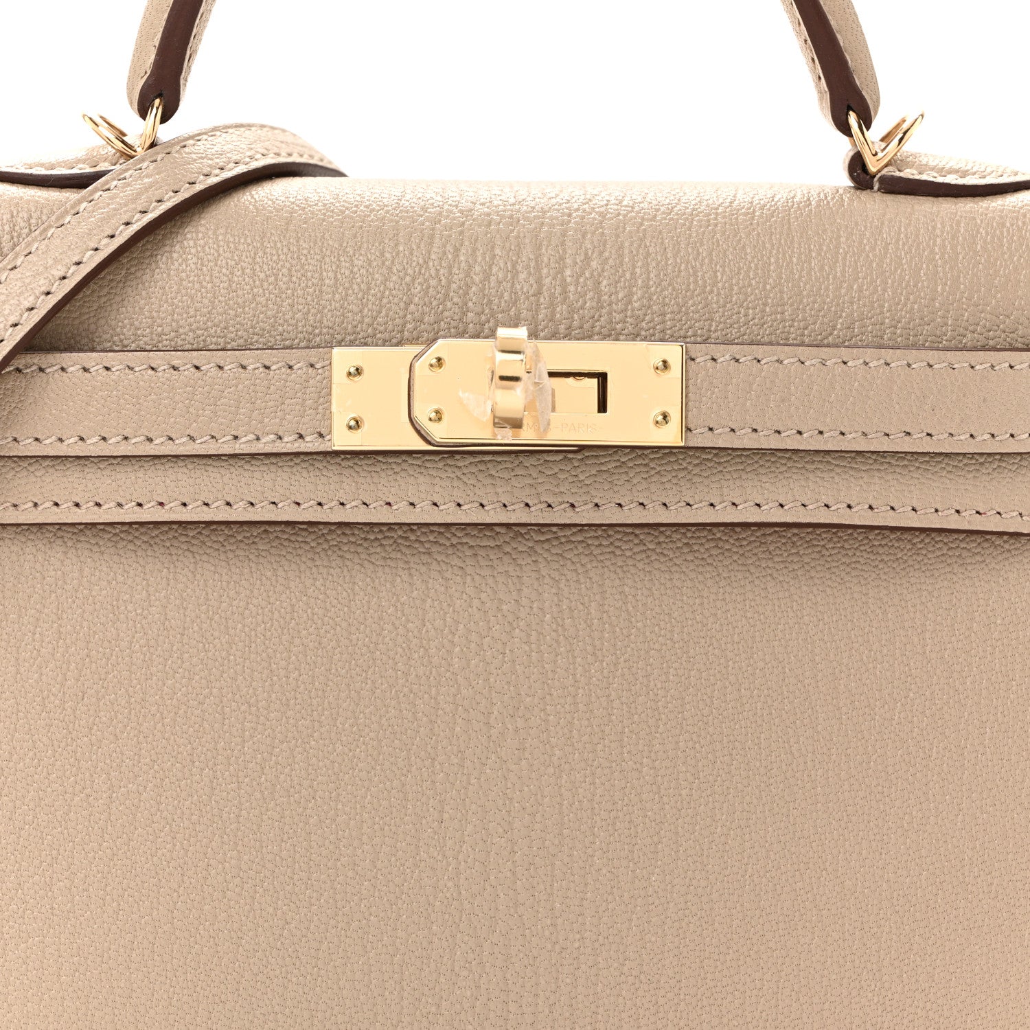 Chevre Mysore Horseshoe Mini Kelly Sellier 20 Gris Tourterelle Rose Mexico