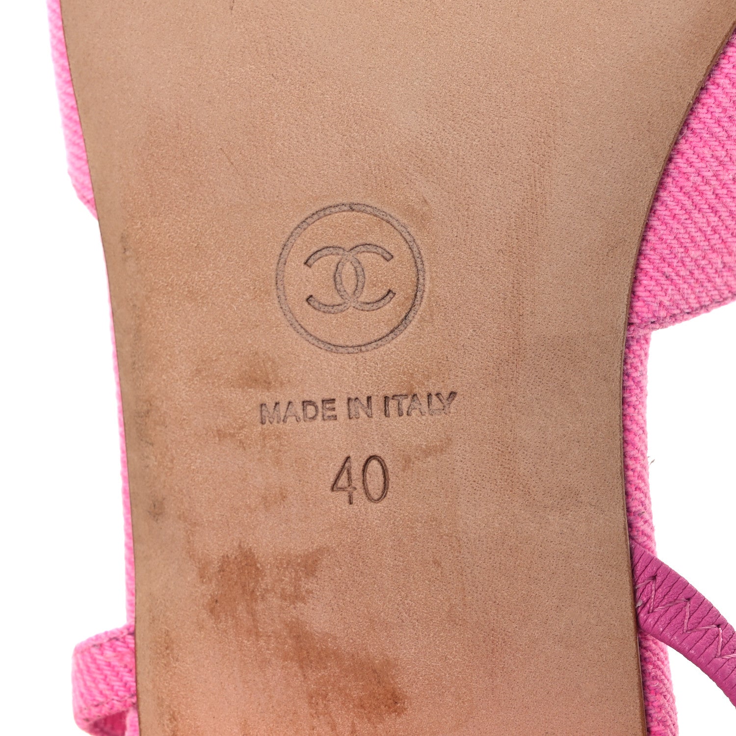 Denim Cap Toe CC Slingback Flat 40 Neon Pink