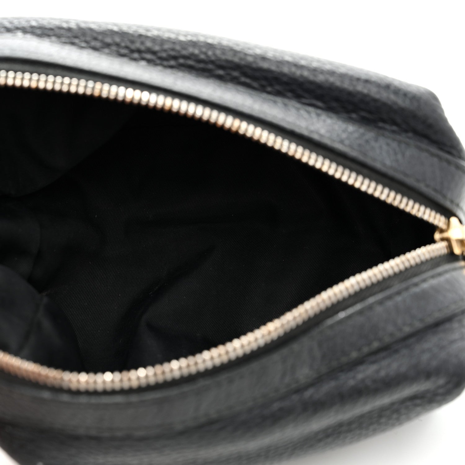Pebbled Calfskin Medium Soho Cosmetic Case Black