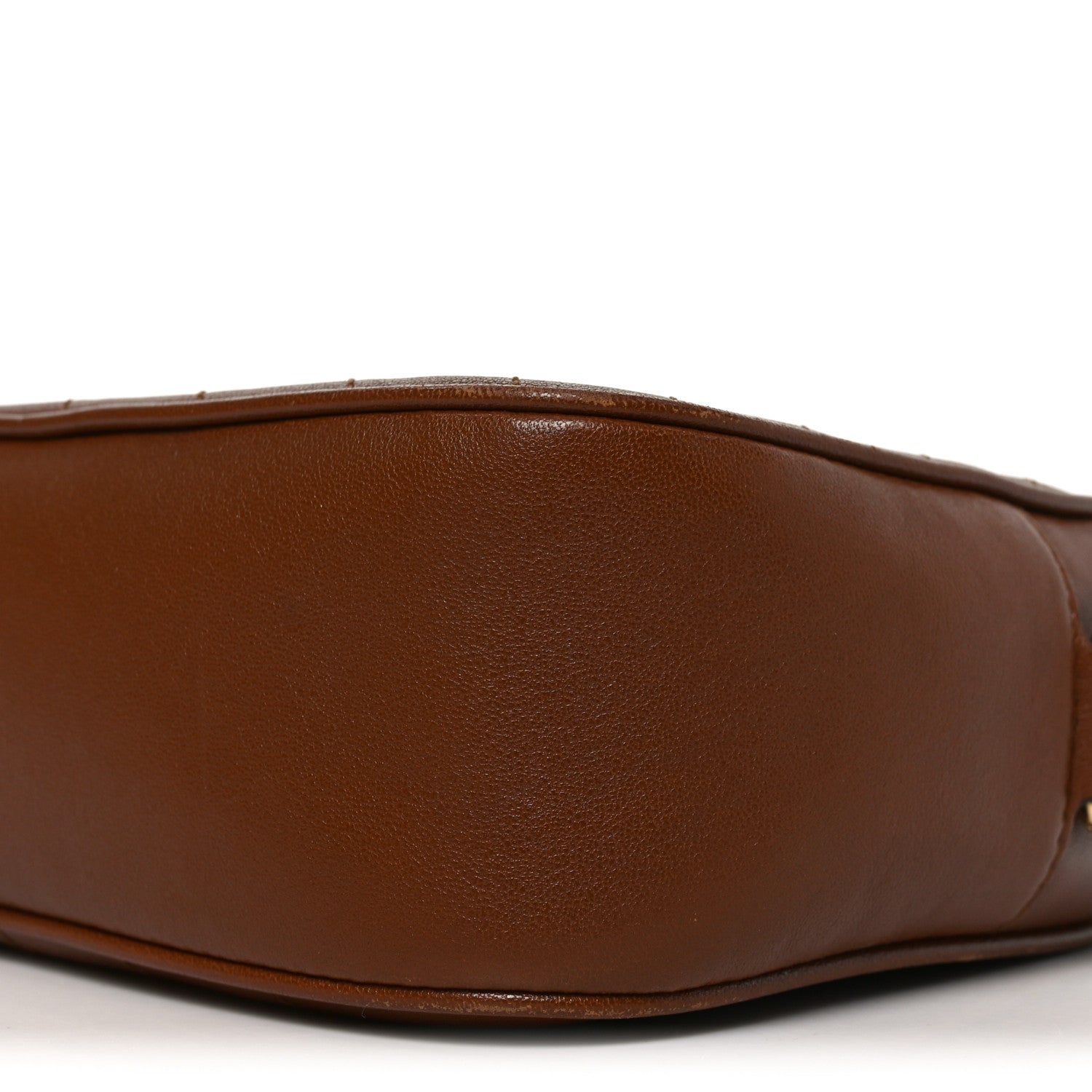 Sakai Be Green Calfskin Diagonal Stitched Small Blondie Shoulder Bag Cuir
